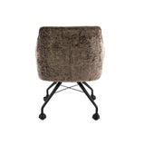 Sæt med 2 spisestuestole Richmond taupe stof med hjul 