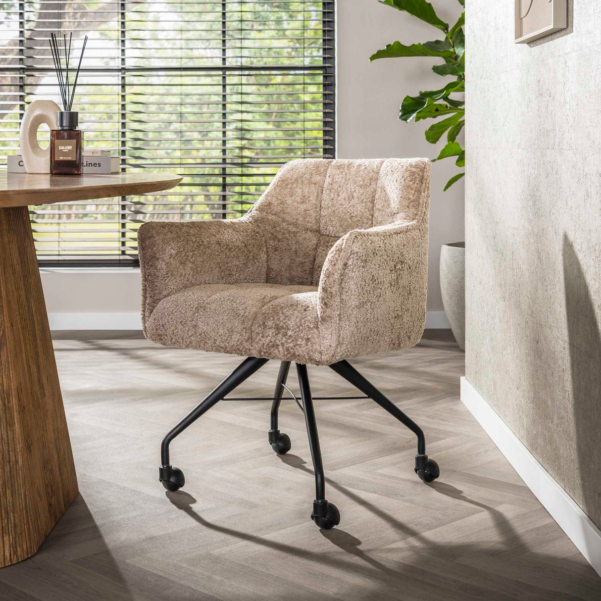 Sæt med 2 spisebordsstole Tova Alura sand 