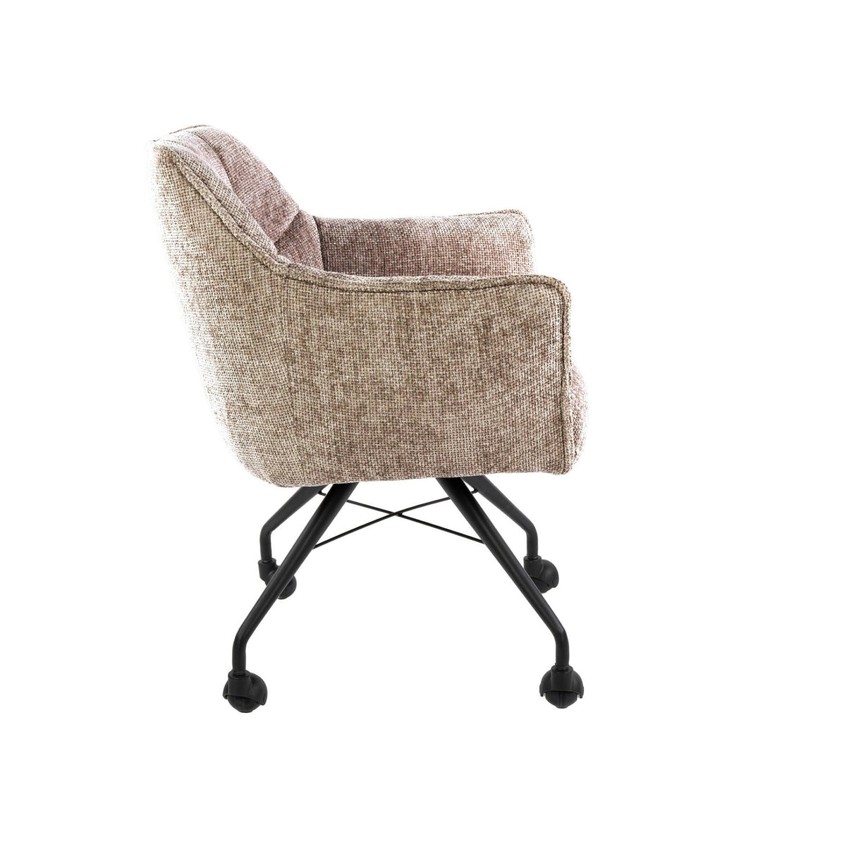 Sæt med 2 spisestole Hoven rich sand elegant 