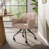 Sæt med 2 spisestole Hoven rich sand elegant 