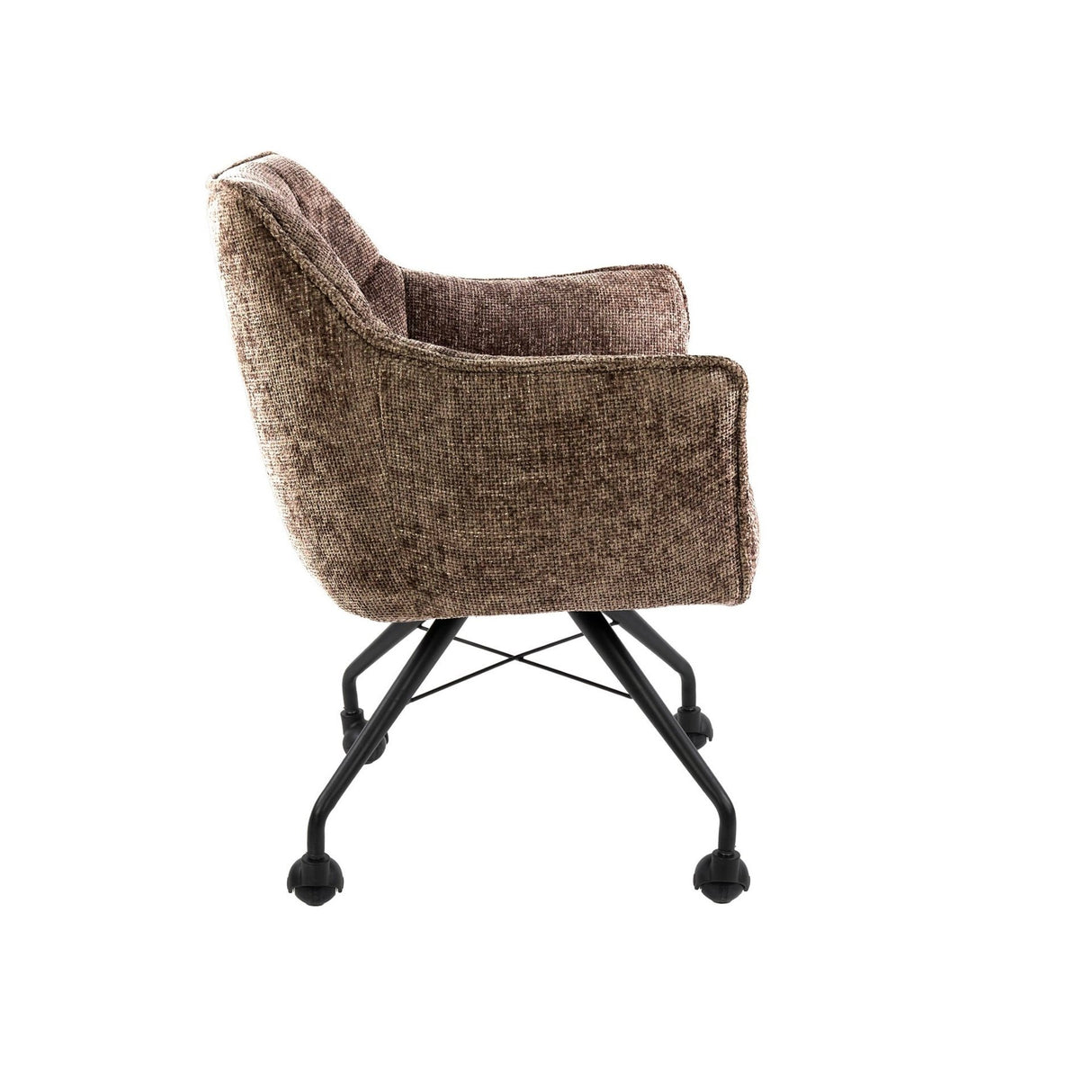 Sæt med 2 spisestuestole Hoven Rich Champagne polstret 