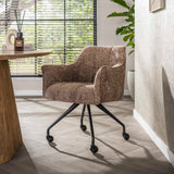 Sæt med 2 spisestuestole Hoven Rich Champagne polstret 