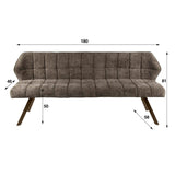 Spisestue sofa gitter taupe brun chenille