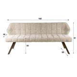 Spisesofa Gitter chenille sandbrun