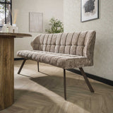 Spisesofa Grid Chenille Brown