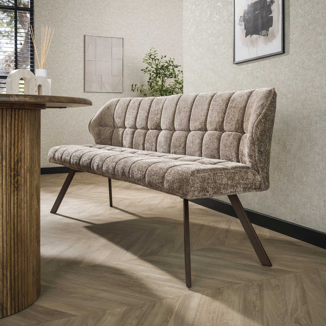 Spisesofa Grid Chenille Brown