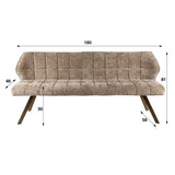 Spisesofa Grid Chenille Brown