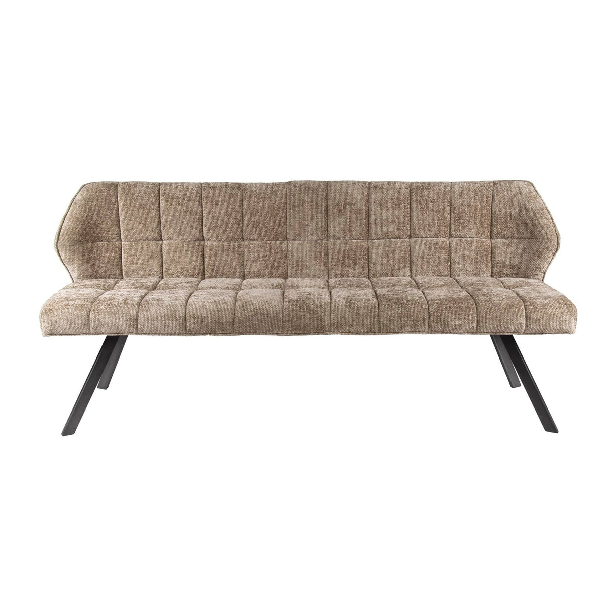 Spisebordsbænk Lino Chenille Stoff Rig Champagne Ternet 