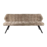 Spisebordsbænk Lino Chenille Stoff Rig Champagne Ternet 