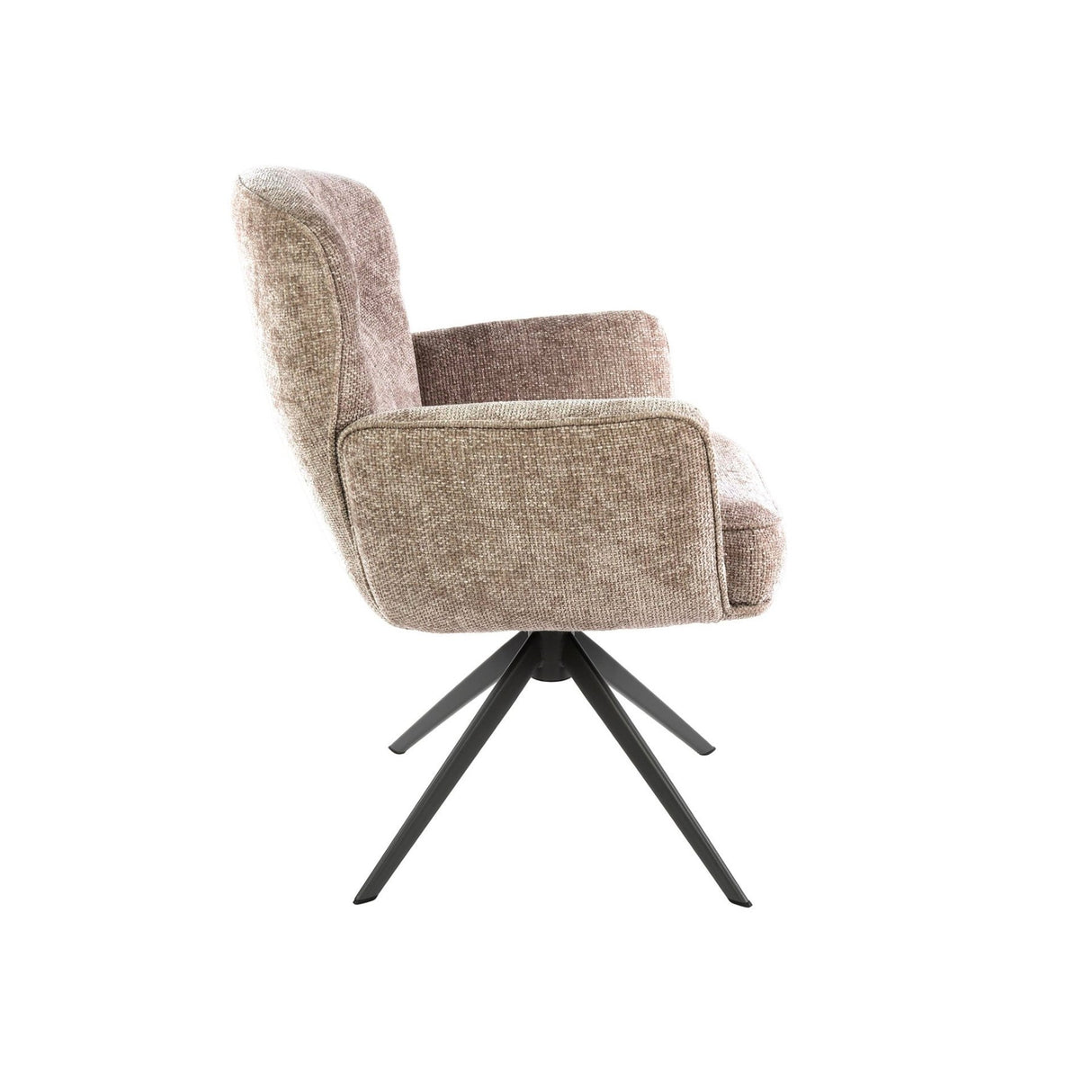 Sæt med 2 spisebordsstole Savona drejelig Hoven rich sand 