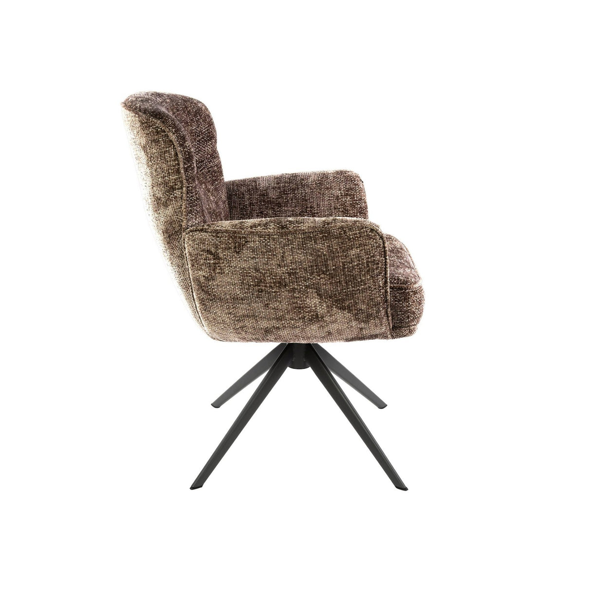 Sæt med 2 spisestuestole Milano drejelig Hoven rig champagne 