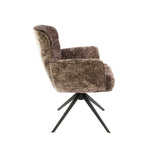 Sæt med 2 spisestuestole Milano drejelig Hoven rig champagne 