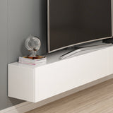 TV Meubels - TV Meubel Set Rigel Wit Melamine 180x30x32 cm - Dimehouse