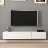 TV Meubels - TV Meubel Set Rigel Wit Melamine 180x30x32 cm - Dimehouse