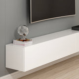 TV Meubels - TV Meubel Set Rigel Wit Melamine 180x30x32 cm - Dimehouse