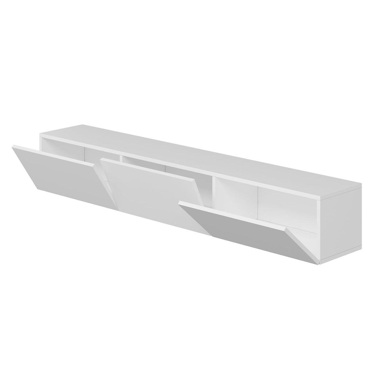TV Meubels - TV Meubel Set Rigel Wit Melamine 180x30x32 cm - Dimehouse