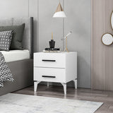 Sengebord Bar Hvid Melamin 50x56x47 cm