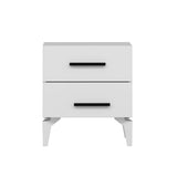 Sengebord Bar Hvid Melamin 50x56x47 cm