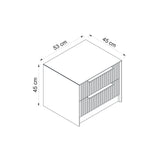 Nachtkastjes - Nachtkastje Kale Luxe Antraciet Melamine 45x53x45 cm - Dimehouse