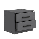 Nachtkastjes - Nachtkastje Kale Antraciet Melamine 50x40x47 cm - Dimehouse