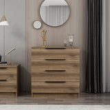 Kommode Kala Plus Valnød Melamin 73x77x42 cm