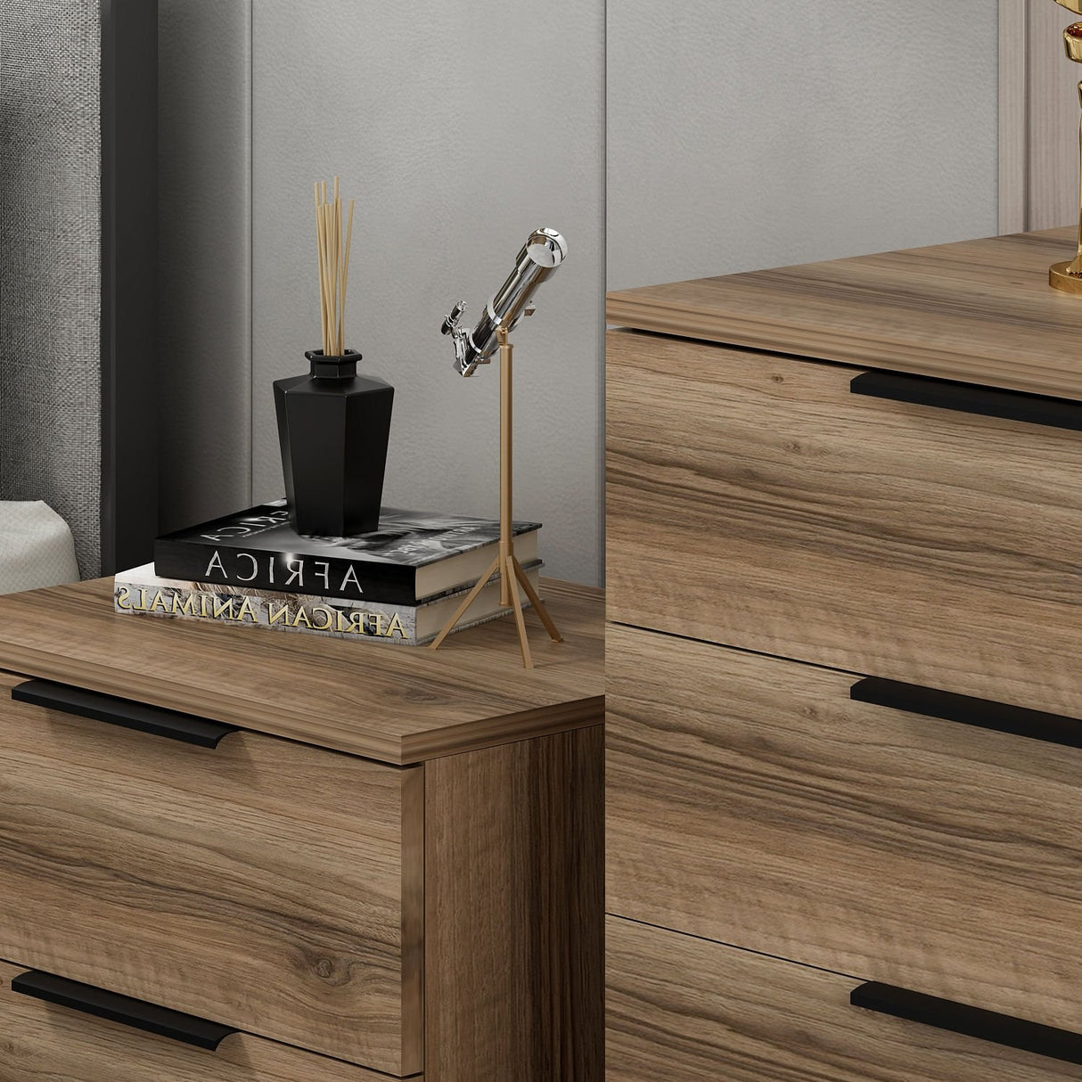 Kommode Kala Plus Valnød Melamin 73x77x42 cm