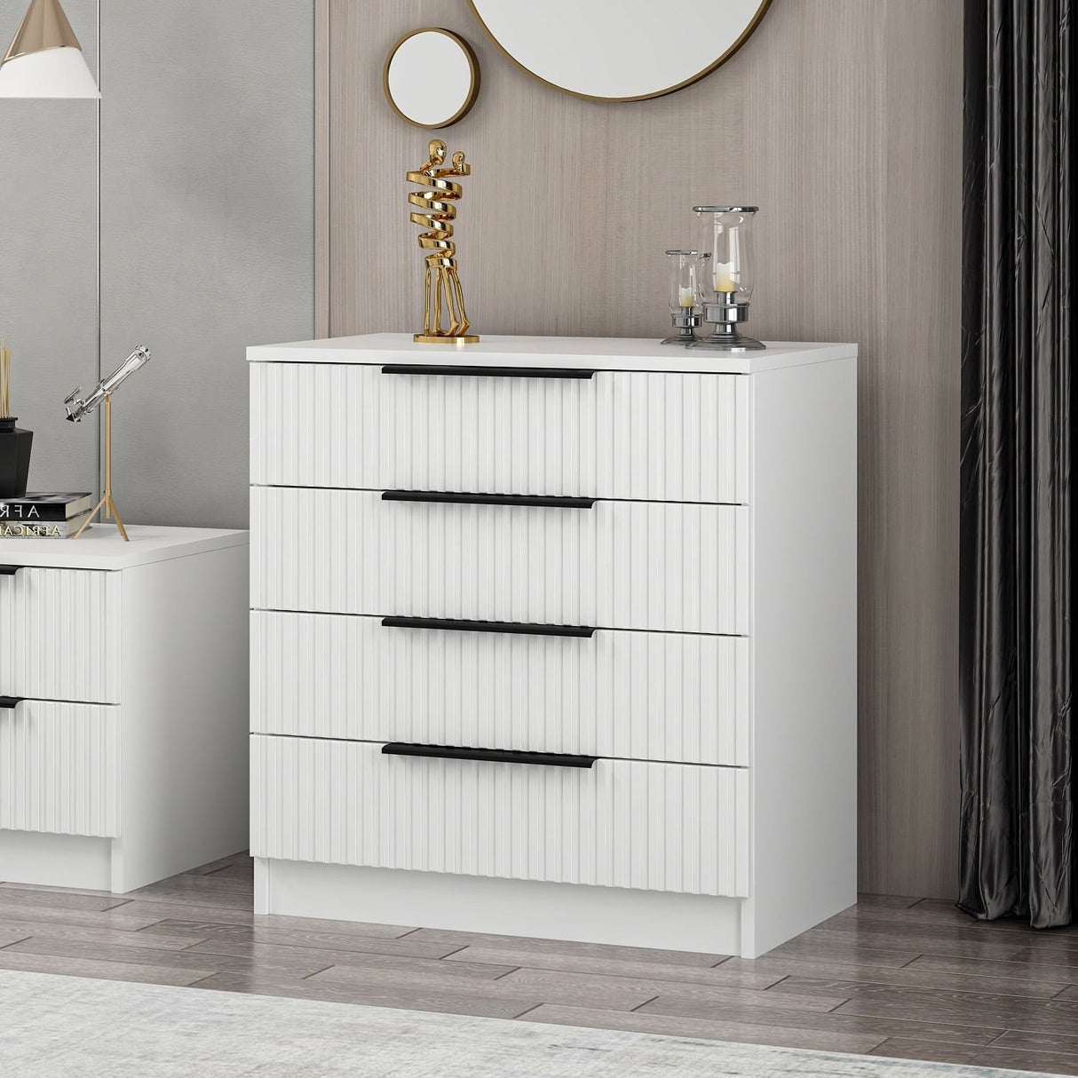 Kommode Bar Hvid Melamin 72x77x42 cm