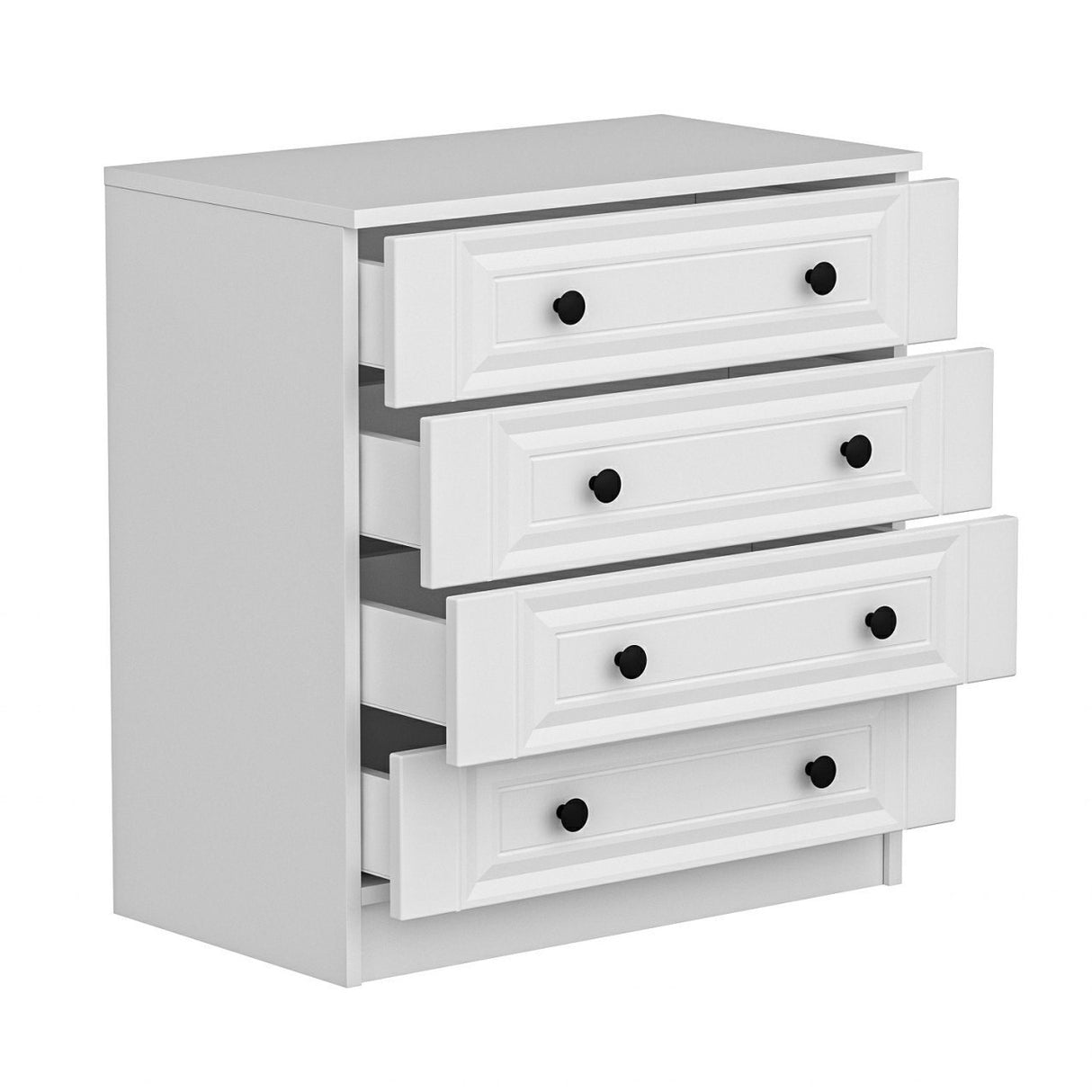 Ladekasten - Ladekast Kale Wit met Knoppen Melamine 72x77x42 cm - Dimehouse