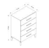 Kommode Bar Hvid Melamin 72x106x47 cm