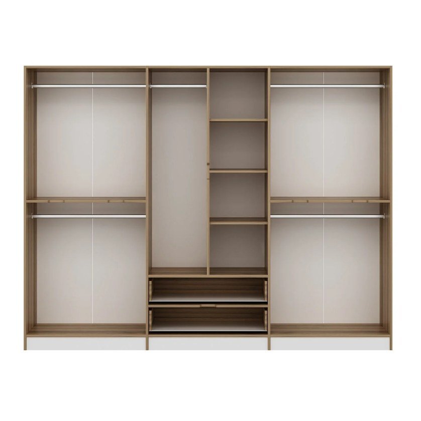 Garderobe Elina Hvidguld Melamin 277x208x52 cm