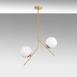 Hanglamp 2-lichts Goud Glas Nimbus