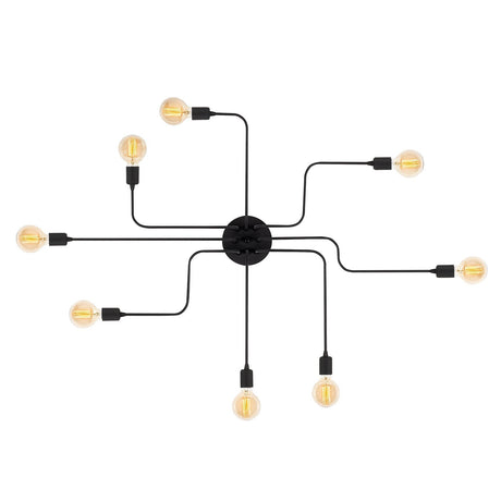 Hængelampe 8-lys L Sort Metal Striker 