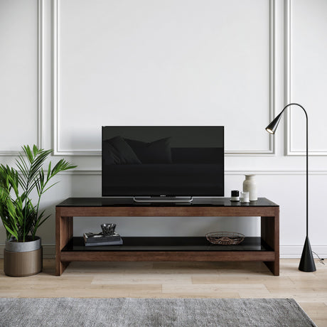 TV Meubels - TV Meubel Selene Walnoot Dennenhout 140x45x40 cm - Dimehouse