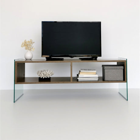 TV Meubels - TV Meubel Echo Walnoot Melamine 120x45x35 cm - Dimehouse