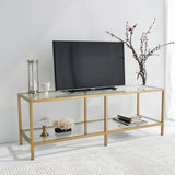 TV Møbler Basic Guld Guld Glas 130x45x40 cm