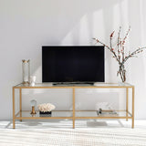 TV Møbler Basic Guld Guld Glas 130x45x40 cm