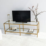 TV Møbler Basic Guld Guld Glas 130x45x40 cm