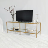 TV Møbler Basic Guld Guld Glas 130x45x40 cm