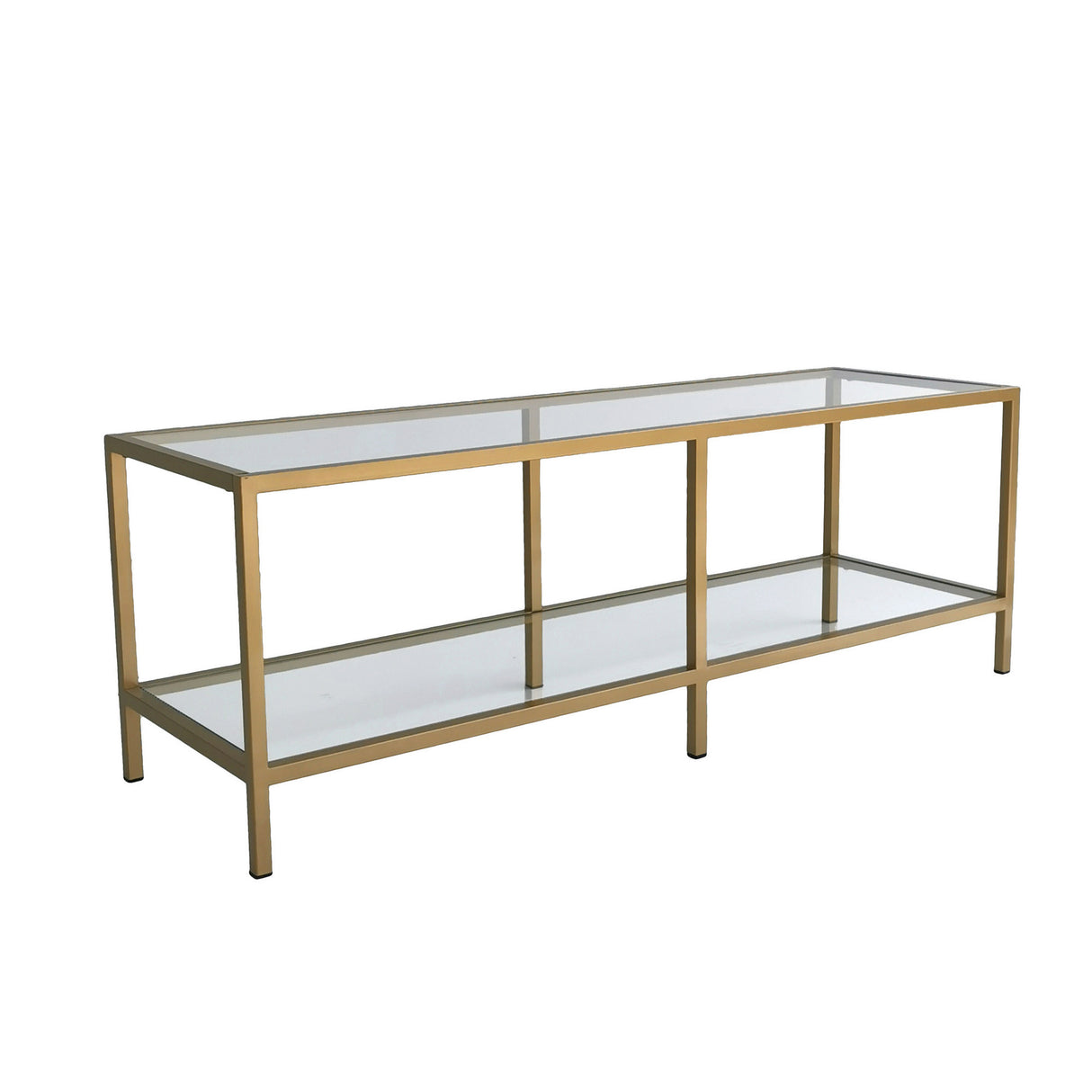 TV Møbler Basic Guld Guld Glas 130x45x40 cm