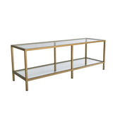 TV Møbler Basic Guld Guld Glas 130x45x40 cm