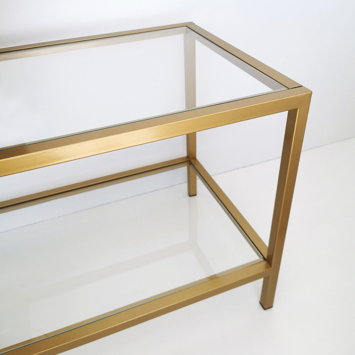 TV Møbler Basic Guld Guld Glas 130x45x40 cm