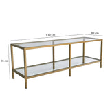 TV Møbler Basic Guld Guld Glas 130x45x40 cm
