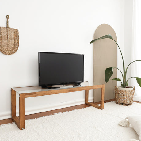 TV Meubels - TV Meubel Via Naturel Hout Dennenhout 130x40x40 cm - Dimehouse