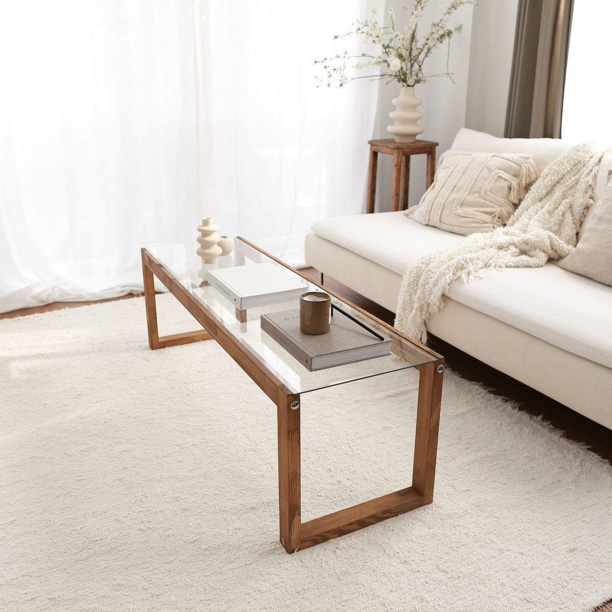 TV Meubels - TV Meubel Via Naturel Hout Dennenhout 130x40x40 cm - Dimehouse