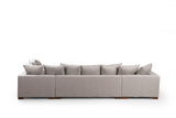 Banken - Hoekbank beige U - opstelling - polyester - 380 cm - Colorado - Dimehouse