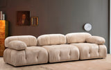 Modulsofa 3-personers Bubble velour beige