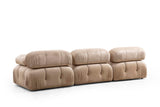 Modulsofa 3-personers Bubble velour beige