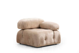 Modulsofa 3-personers Bubble velour beige