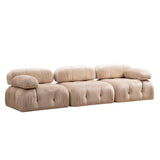 Modulsofa 3-personers Bubble velour beige