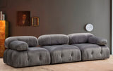 Modulsofa 3-personers Bubble velvet grå